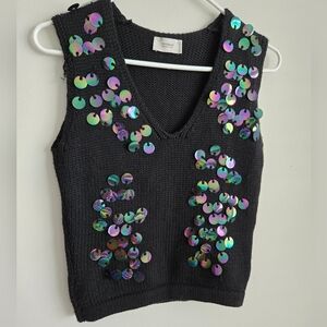 Fendissime Fendi Y2K Sequin Sweater Vest